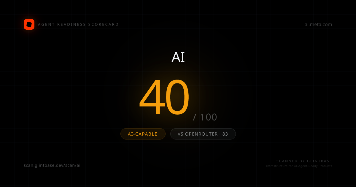 Ai Agent Readiness scorecard — 40/100