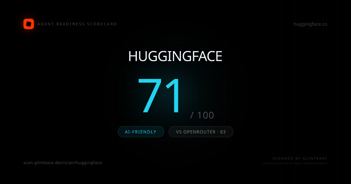 Huggingface Agent Readiness scorecard — 71/100